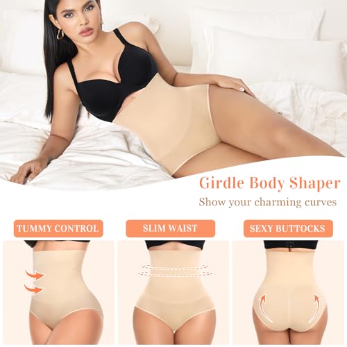 Image of Werena Tummy Control Shapewear for Women High Waisted Body Shaper Panties Slimming Girdle Shaping Briefs