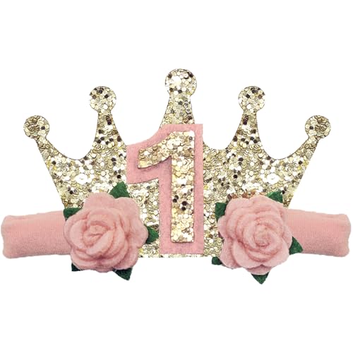 Birthday Hair Clip for Baby Girls 1/2 1 2 3 4 Years Glitter Hair Accessory Birthday Party Outfit Decoration for First 1st One