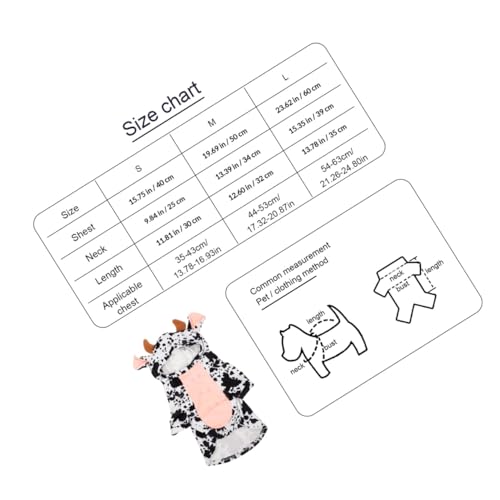 Disfraz de vaca para perro y gato tamaño mediano miniatura 2