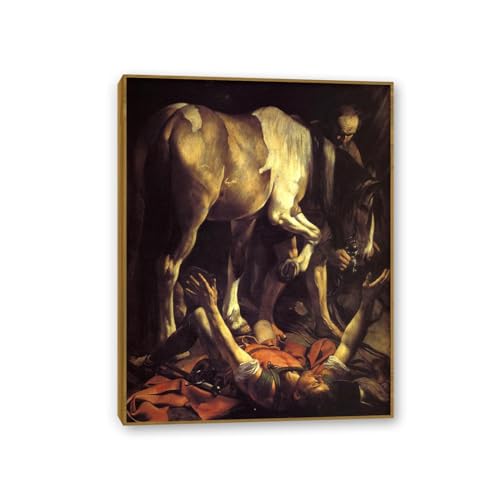 Reproductions de peinture sur toile de Caravagio : finition premium et cadre en teck
