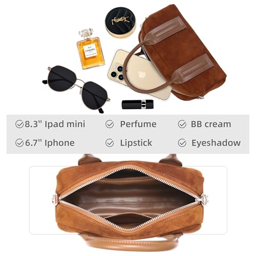 Iswee Suede Bag Designer Crossbody Bags for Women Small Shoulder Purse Ladies Handbags Travel Work Bag 5