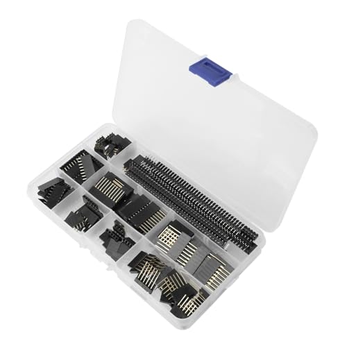 KONTONTY 122pcs Pin Socket Connection Ic Sockets Solder Adapters Solder Type Socket Ic Solder Type Adapter SMA Adapter Pitch Dual Row Ic Socket Single Row Pin Black Insulating Plastic