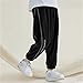 Boys Summer Ice Silk Pants Kids Youth Fashion Mesh Breathable Sweatpants Casual Sports Joggers Anti-Mosquito Pants Black