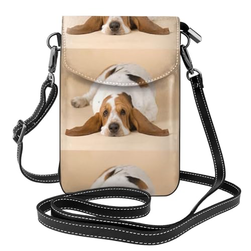 Sacs bandoulière Basset Hound portefeuille pour téléphone portable femmes contre l'encombrement