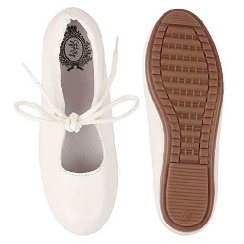 Image of Women and Girls Solid Lace-Up Smart Casual Sneakers