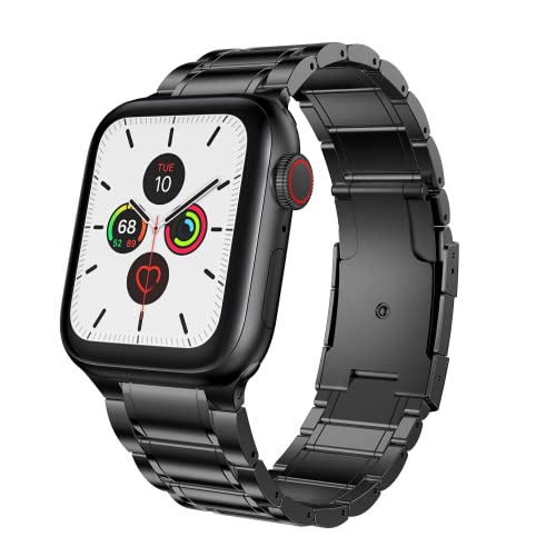 HQEUZ Titanium Bracelet Compatible with Apple Watch Strap 49 mm 46 mm 45 mm 44 mm 42 mm Replacement Strap Adjustable Metal Bracelet Compatible with iWatch Ultra Series 10 9 8 7 6 5 4 3 SE