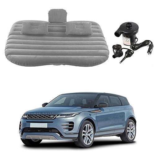 Image of Oshotto Multifunctional Car Travel Bed Mattress with Two Air Pillows, Car Air Pump Compatible with Land Rover Range Rover Evoque (Grey)