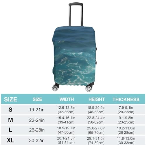 Carry on Luggage Cover The Blue Sea Suitcase Covers for Luggages Tsa Approved Travel Luggage Sleeve Protector Elastic Suitcase Protector Anti-Scratch Washable Fits 19-30 Inch Case -M2