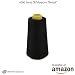 IZO.SEWING - 6000 Yards Black Serger Cone Thread All Purpose Sewing Thread Polyester Spools Overlock