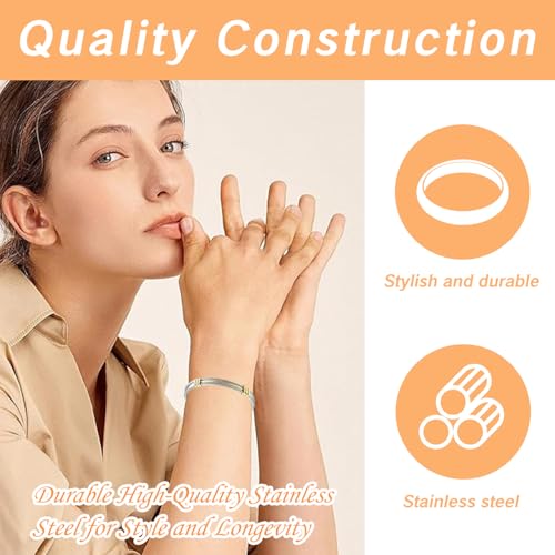 Bracelet for Women Gold and Silver Two Toned Style Stainless Steel Cable Cuff Bracelets Jewelry for Men and Women Adjustable Twisted Cable Bangle4