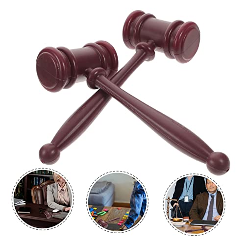 Vaguelly Martelo De Juiz Infantil 2 Peças Brinquedo Para Crianças Juiz De Cascalho Brinquedo Engraça