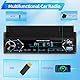 NHOPEEW 1 Din Autoradio mit Bluetooth - MP3 Player Unterstützung Telefonhalterung - Dual USB Ports/TF Card/FM Radio/AUX Input/Lenkradsteuerung/Button Lights + Wireless Mic