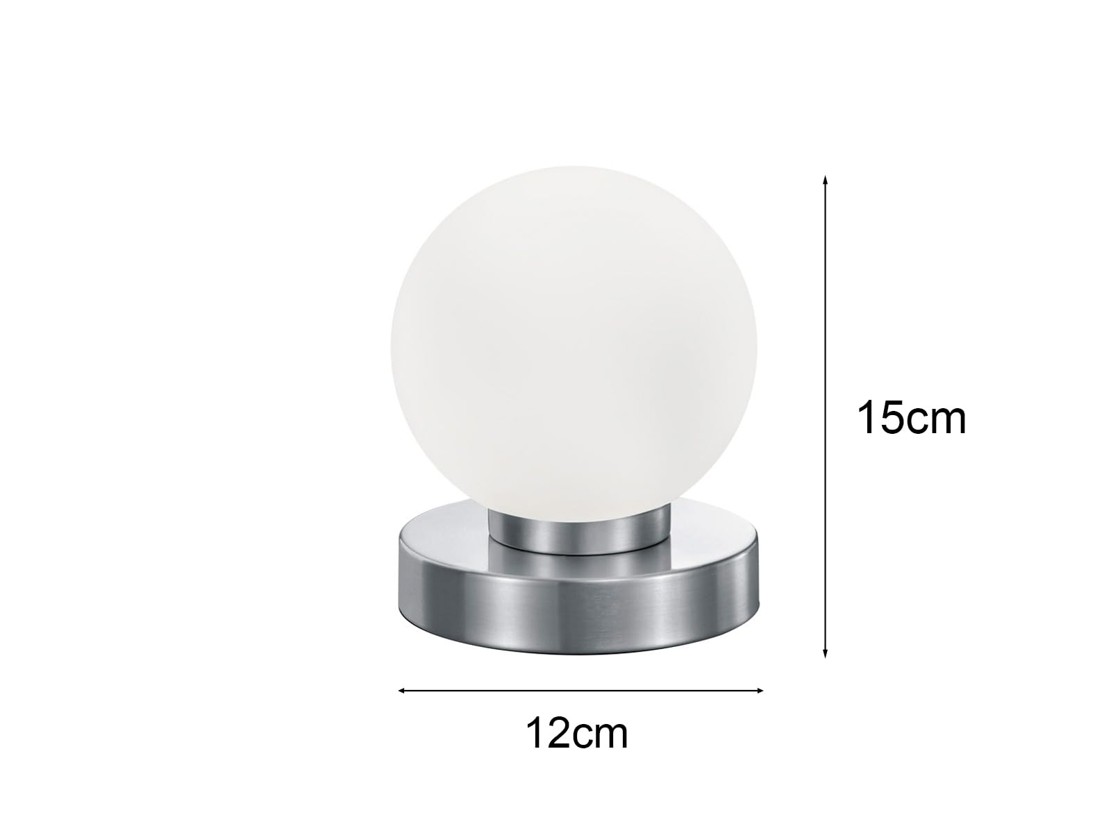 Lampada Da Tavolo Touch Con Sfera In Vetro Bianco – Design Elegante E Dimmerabile In 3 Livelli! - 2