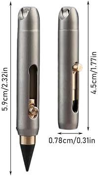 Metal Inkless Pen Titanium Alloy Forever Everlasting Pencil Desk Decor Pocket Pen For Writing Unique Keychain Pendant School