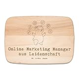 Mr. & Mrs. Panda Holz Frühstücksbrettchen Online Marketing Manager Leidenschaft - Geschenk, Marketingmanager, Frühstücksbrett, Digital, schneidbrett, Brettchen, Holzbrett, Schneidebrett, Influencer