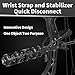 SPG Archery Bow Wrist Sling - Bow Wrist Strap with Stabilizer Quick Disconnect, Compound Bow Wrist Sling Adjustable Bow Strap for Recurve Compound Bow Hunting Targeting Accessories (Black)