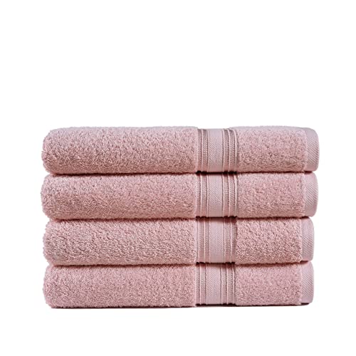Chateau Home Collection Bath Towels Set, 100% Ring Spun Cotton Bath Towels, Bath Towels Extra Large, Luxury Bath Towels, 54" X 28", Oversized Towels, Super Absorbent Shower Towels - Blush #TOP12