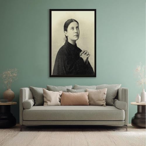 Portrait de Saint Gemma impression sur toile de qualité avec cadre