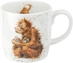Royal Worcester Wrendale Deigns Orangutan-gle Large 0.4 Litre Orangutan Design Ceramic Mug
