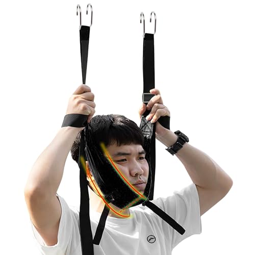 Cervical Neck Traction Device for Horizontal Bar Home Use, Neck Stretcher Traction Harness with Hook for Neck Pain Relief, Neck Traction Device for Home Use to Relieve Neck Pain
