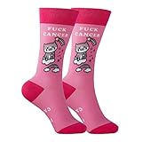 Bionic Blaze Cancer Gift Socks - Funny Pink Breast Cancer Sucks Awareness Novelty Socks for Chemo or Ovarian Cervical Thyroid Cancer Patient
