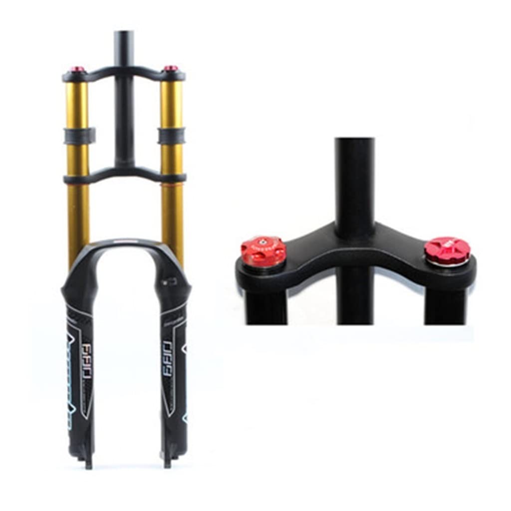 HOMSXPAC Mountain Bikes Suspension Front Fork DH 26 27.5 29 Downhill Air/Oil Pressure System Disc Brake 1-1/8 Bicycles Double Crown FR AM