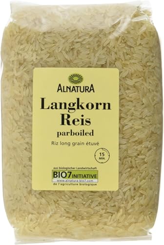 Alnatura Bio Langkornreis Parboiled, 1kg (Packung mit 5)