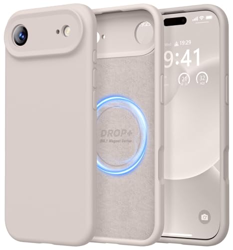 Image of LOVE 3000 Designed for iPhone Air Case, Premium Silicone [Compatible with Magsafe][Soft Anti-Scratch Microfiber Lining] Shockproof Protective Phone Case for Men Women 6.5 inch, Stone