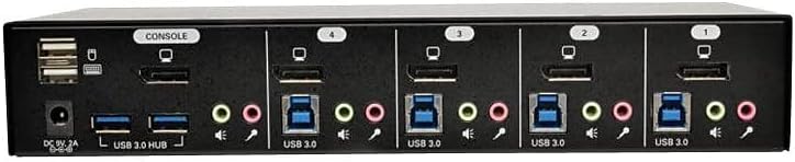 Tripp Lite 2-Port DisplayPort KVM Switch with Audio, Cables & USB 3.0 Hub (B004-DPUA2-K)