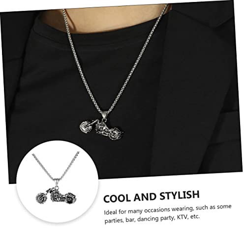 GALPADA 1Pc Colar De Motocicleta Colar Masculino Colar De Aço Inoxidável Colar Punk Colar Masculino