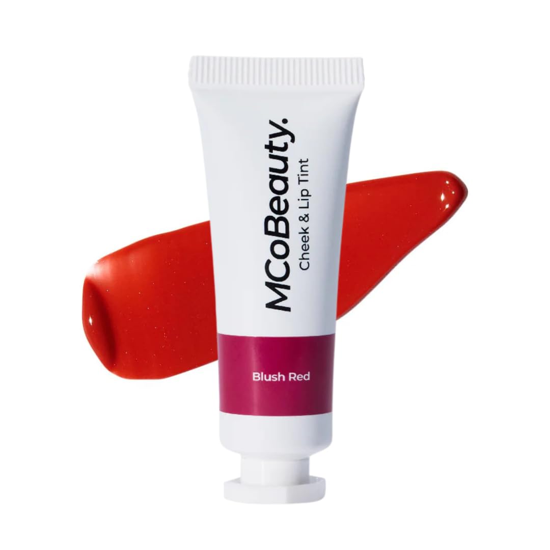 MCoBeauty - Cheek and Lip Tint - Dewy Gel-Cream Formula for Buildable Color - With a Soft Radiant Finish - Blush Red Shade - Tinta para Labios, Liquid