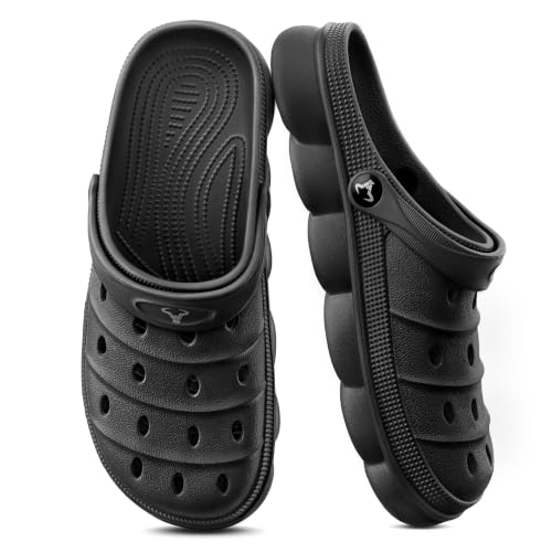 Image of KEMISANT Cushioned Clogs Mules for Men Garden Beach Water Fun-Lightweight