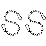 Goufride 2X Cadena de Acero para Silla Colgante con 2 Mosquetones, para Columpios de Hamaca (66 cm)
