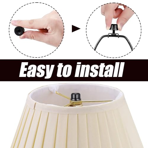 Image of 4 Pcs 1 /4-27 Solid Lamp Finials Caps, Lamp Shade Holder, Lamp Accessories, Lamp Decoration, Lamp Finial Knob, Black