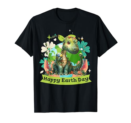 Earth Day Outfit Idea For Kids & Boys Dinosaur Earth Day T-Shirt