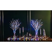 Hairui Lighted Birch Garland Branhces Battery Operated with 8 Functions Multi Color and Warm White Lights for Thanksgiving Christmas Holiday Decoration Indoor Outdoor