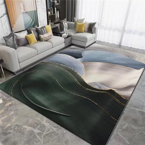Tapis absorbant l'humidité bleu antidérapant moderne 80x120