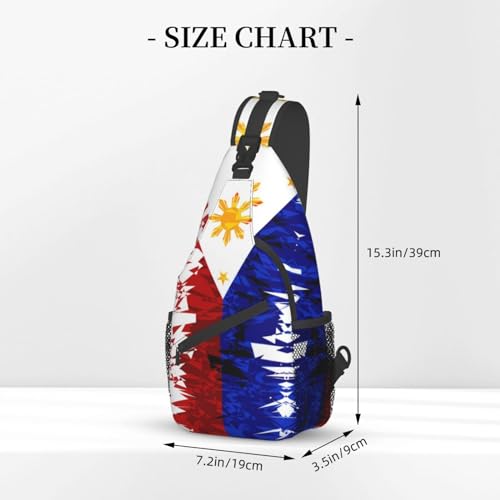 Philippines Shoulder Bag Filipinos Sling Backpack Daypack Casual Philippines Hiking Bag Philippines Flag Backpack Bag3