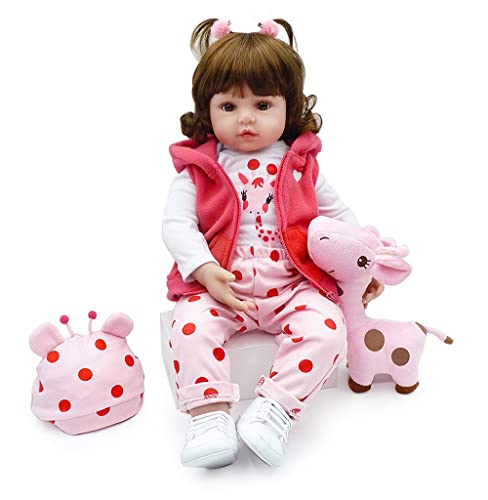 Charex Reborn Baby Dolls Toddler - Realisitc Reborn Girl 18 Inch Doll Weighted Lifelike With Soft Silicone Body Gift Set For Children Age 3+ #TOP6
