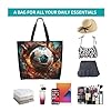 SXZVVBN Firecracker Soccer Lightweight Large Tote Bag for Women Waterproof Polyester Shoulder Shopper for Commuting Work Shopping #5
