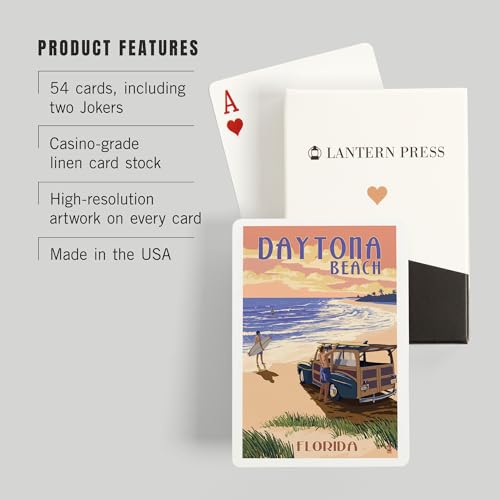 Lantern Press Daytona Beach, Naipes Póker 52 cartas miniatura 3