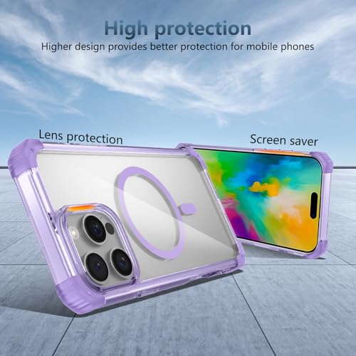 Coque compatible iPhone 16 Pro magnétique transparente antichoc et cadre surélevé