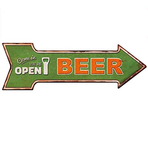 HANTAJANSS Bar Signs with Open Retro Beer Signs for Wall Decoration