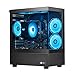 Gaming PC Desktop Computer, AMD Ryzen 5 5600GT 16GB RAM 1TB NVMe SSD, Prebuilt Tower PC with Integrated Graphics, ATX 3.0 Power, RGB Cooling Fans, Windows 11 Home for Home Office, and student(Black)
