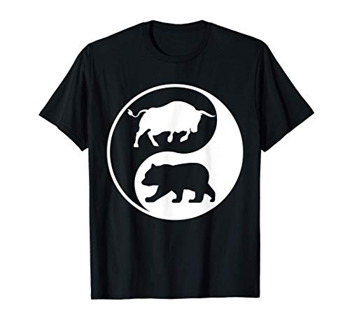 41kSoCC3jRL - Bear And Bull Yin Yang Market Stock Exchange Trader Gift T-Shirt