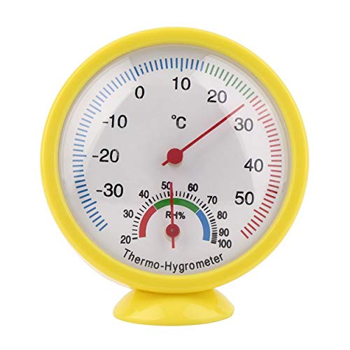 Tree-on-Life Mini Yellow Practical Indoor Outdoor Mechanical Thermometer Hygrometer Termometro Temperature Humidity Meter Weather Monitor