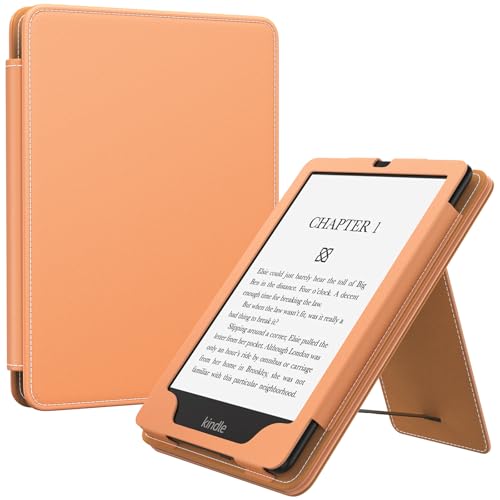 Image of MoKo Case for 7 inch /6.8 inch Kindle Paperwhite(12th /11th Gen-2024 /2021) and Kindle Paperwhite Signature Edition,Slim PU Shell Cover Case with Auto-Wake /Sleep for Kindle Paperwhite 2024, Peach Fuzz