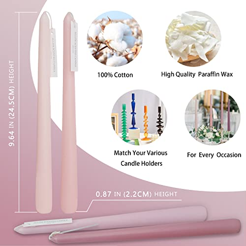 Scented Taper Candles Smokeless Candle Sticks Long Candles Rose Fragrance Wax Aromatherapy Taper Candles Candlesticks For Decor Wedding,Festival And Special Occasions #TOP2