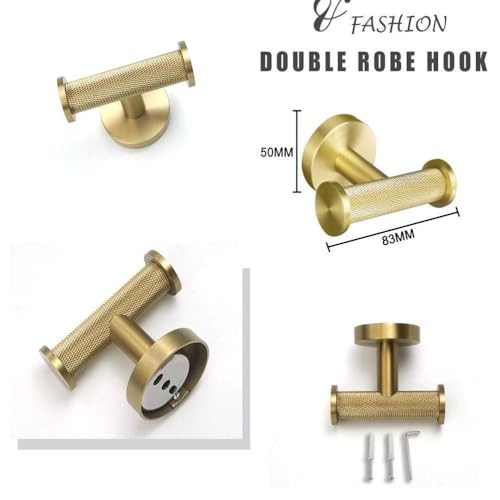 Toallero de acero inoxidable dorado para renovar el baño sin humedades ni óxido 4