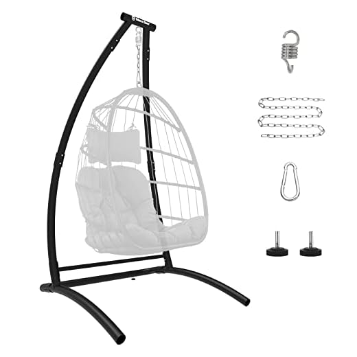 G TALECO GEAR Soporte de silla tipo C, silla de hamaca colgante de acero pesado con soporte,Adecuado para soporte de hamaca de interior y exterior